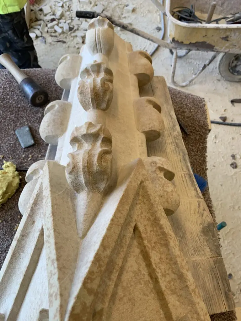 Floral Finials in the workshop