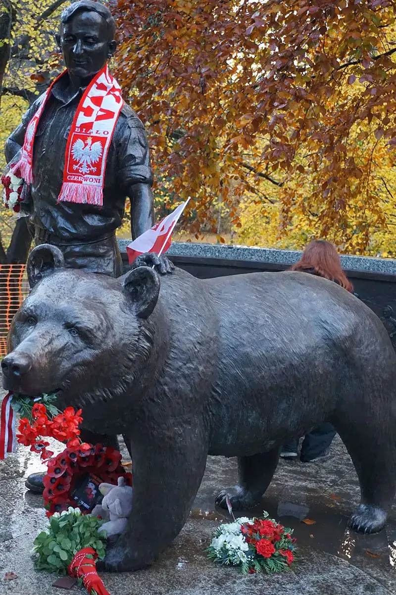 Wojtek the Bear, Princess Street Gardens, Edinburgh.