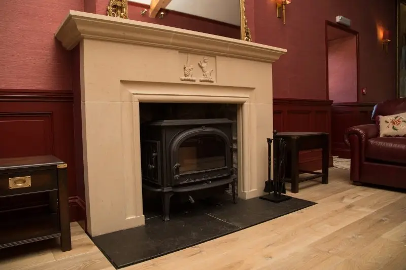 Dunhouse buff sandstone with roll moulded internal design