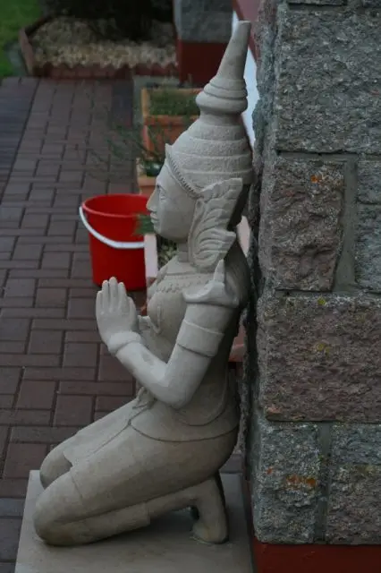 thai goddess statue side view