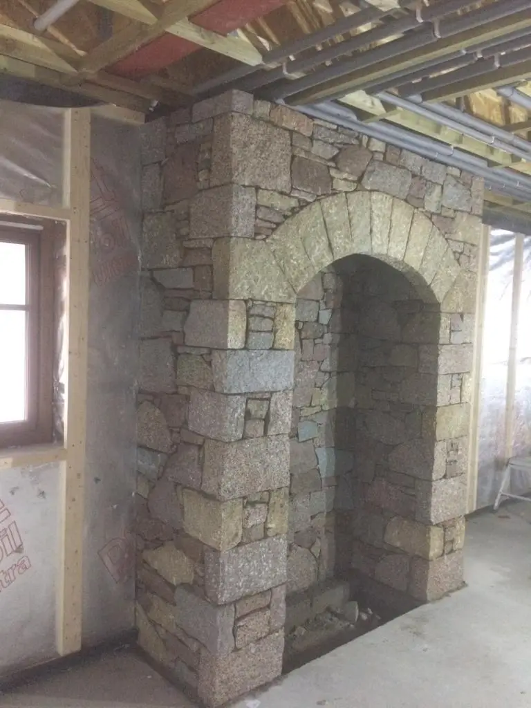 new stone arched fire surround