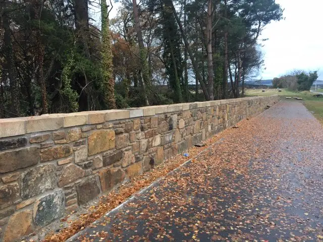 double sided stonewall renovation