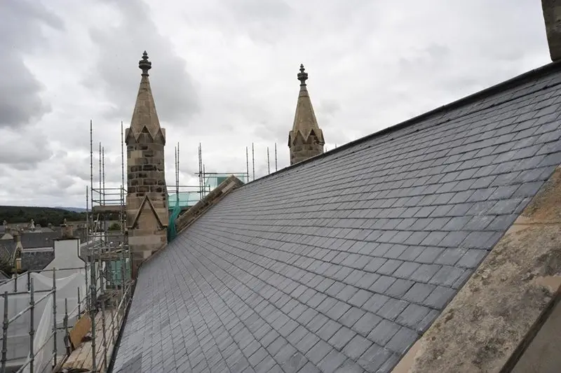 re slated roof an renovated spires